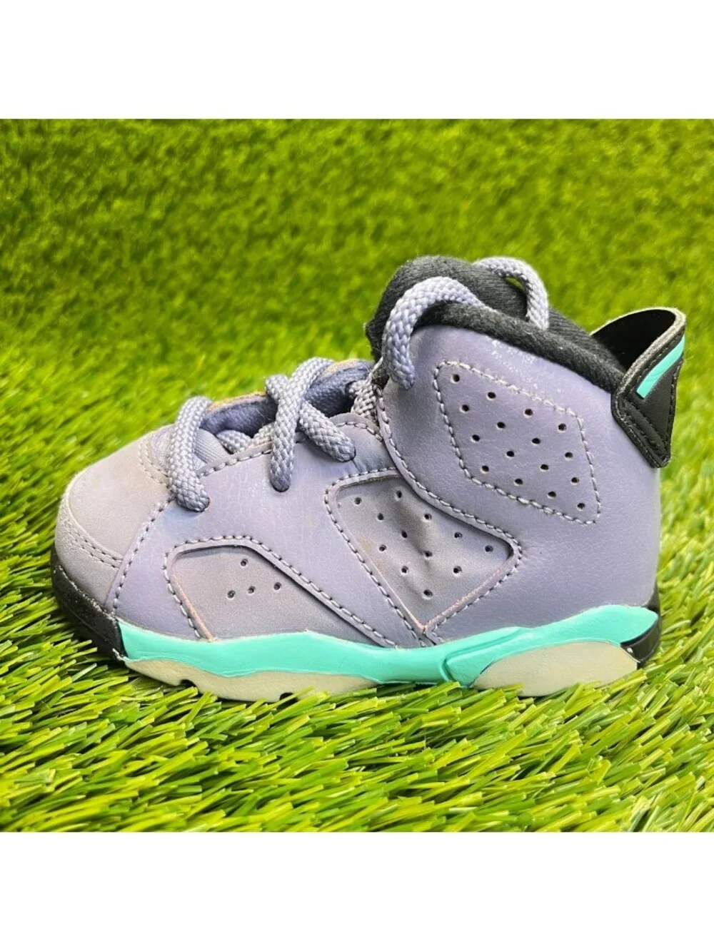Nike Air Jordan 6 Retro Iron Purple Toddler Size 5C Athletic Shoes Sneakers